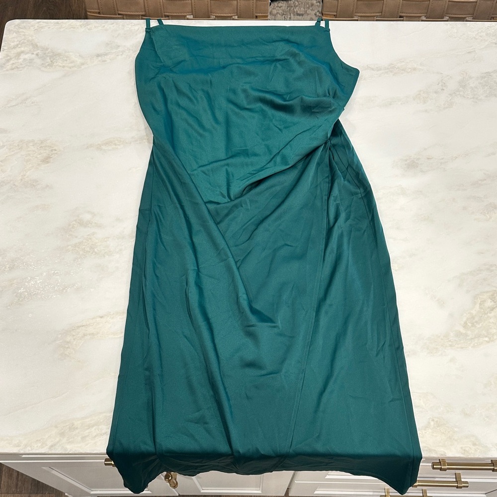 Lulu's Teal Dress with Slit Size XL